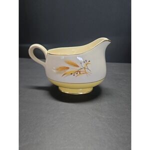 Vintage Century Service Autumn Gold Wheat Gravy Boat 22K Gold Trim‎ MCM
